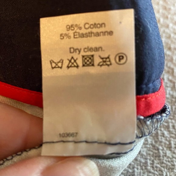 J. Crew Winnie Pant, navy with red and white polka dots EUC - Picture 12 of 13